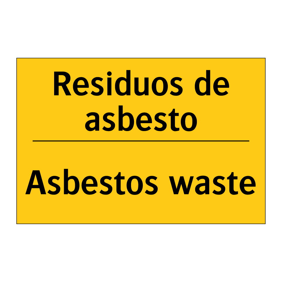 Residuos de asbesto - Asbestos waste