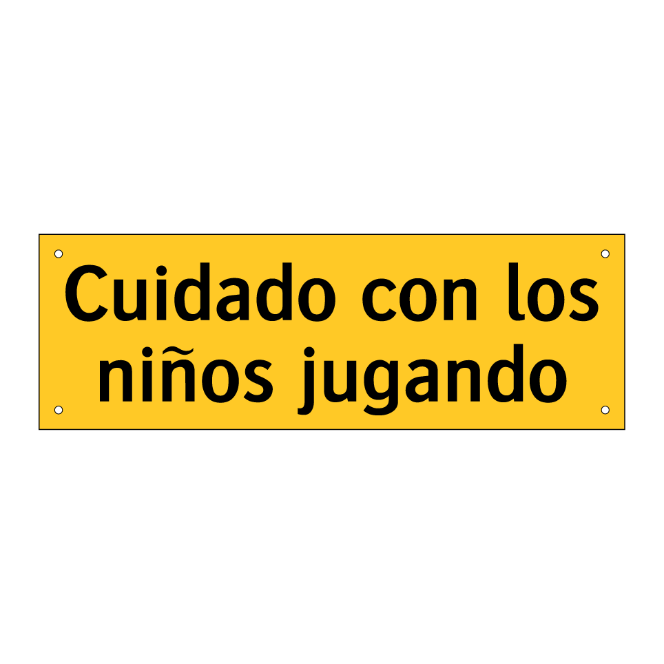Cuidado con los niños jugando