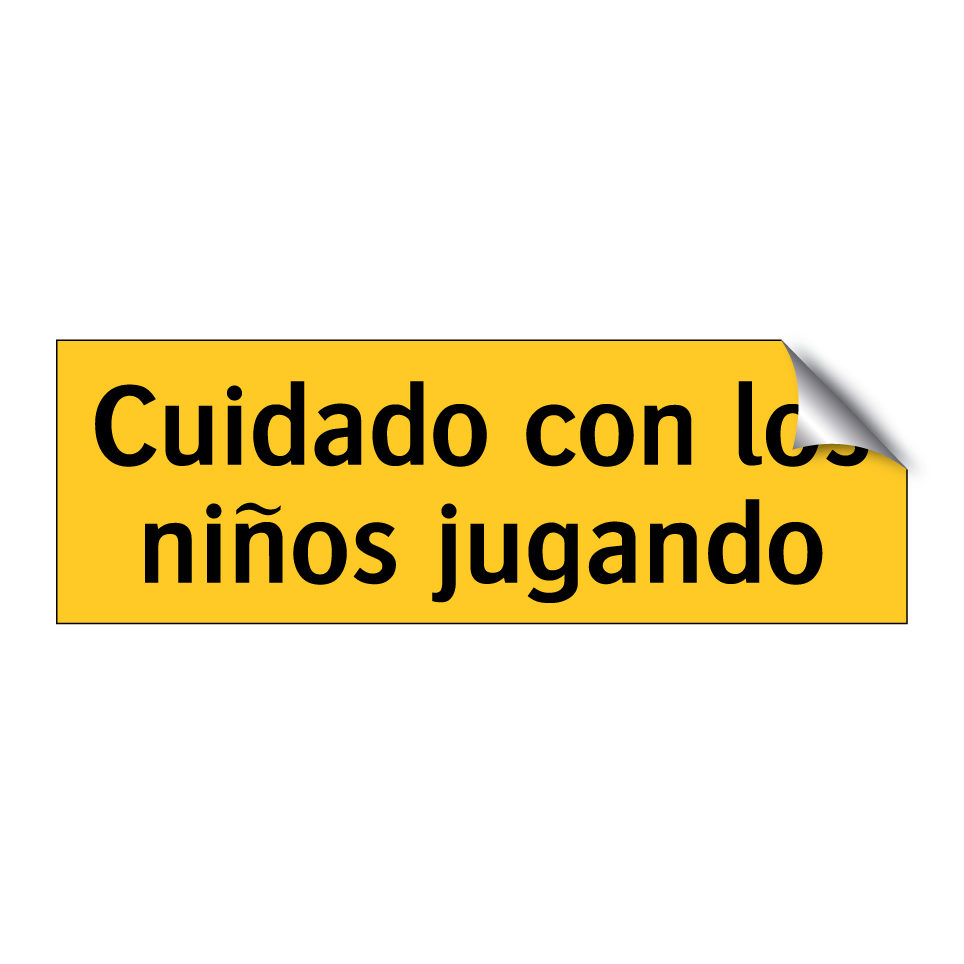 Cuidado con los niños jugando