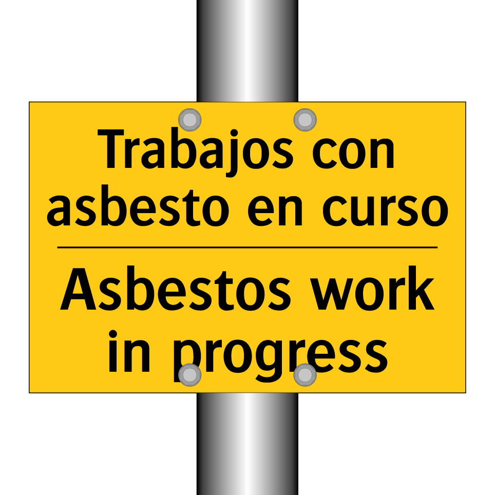 Trabajos con asbesto en curso - Asbestos work in progress