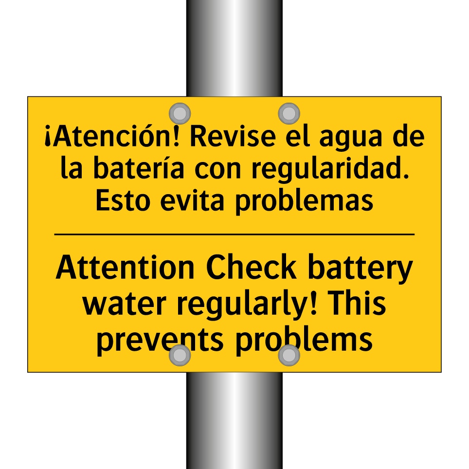 Attention Check battery water regularly! This prevents problems - Attention Check battery water regularly! This prevents problems