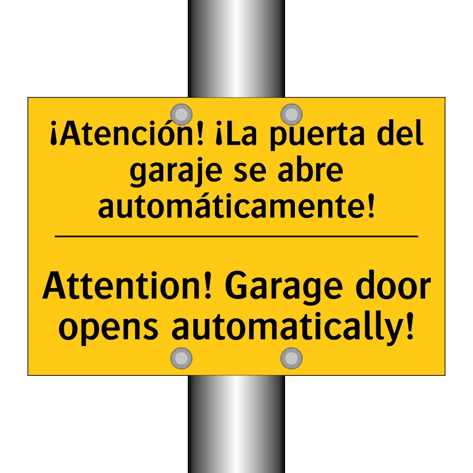 ¡Atención! ¡La puerta del garaje se abre automáticamente! - Attention! Garage door opens automatically!