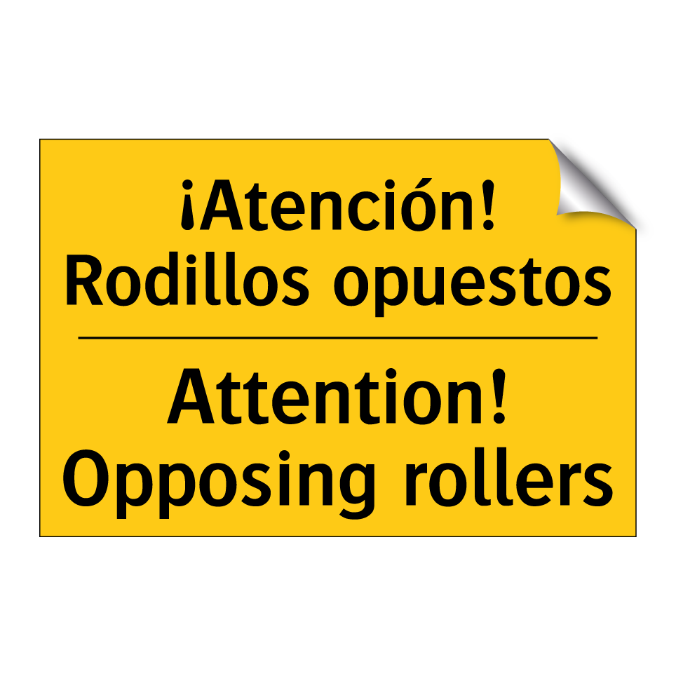 ¡Atención! Rodillos opuestos - Attention! Opposing rollers