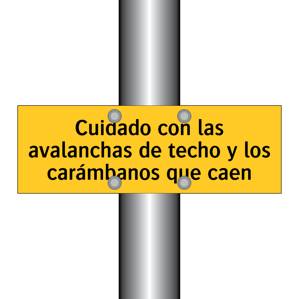 Cuidado con las avalanchas de techo y los carámbanos que caen