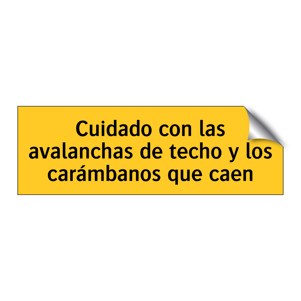 Cuidado con las avalanchas de techo y los carámbanos que caen