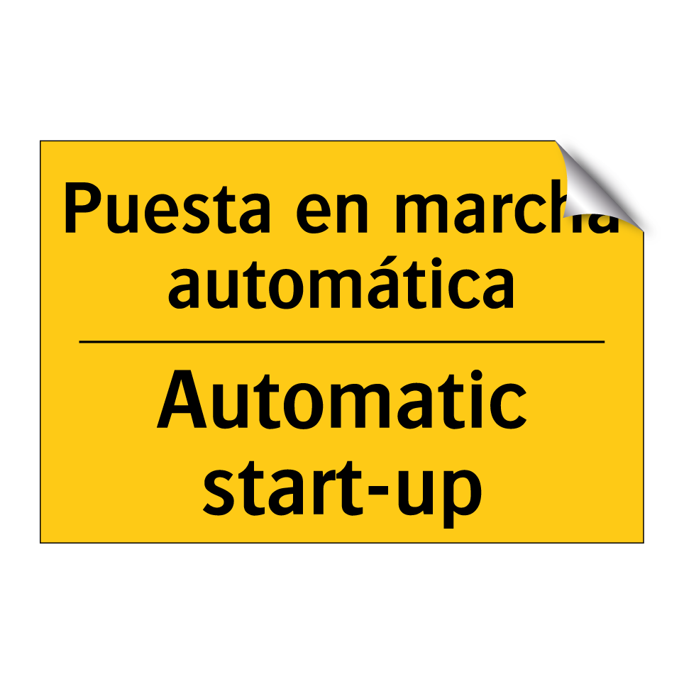 Puesta en marcha automática - Automatic start-up