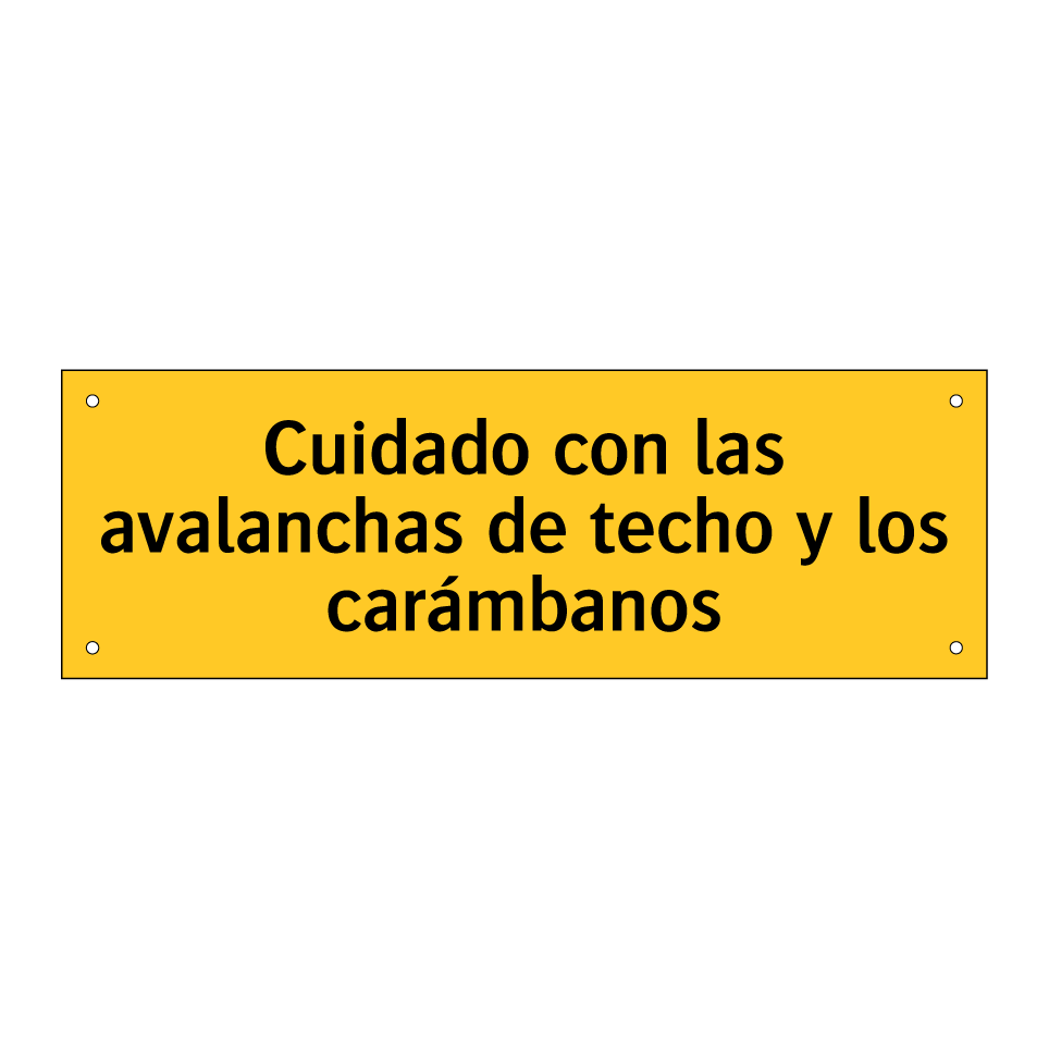 Cuidado con las avalanchas de techo y los carámbanos