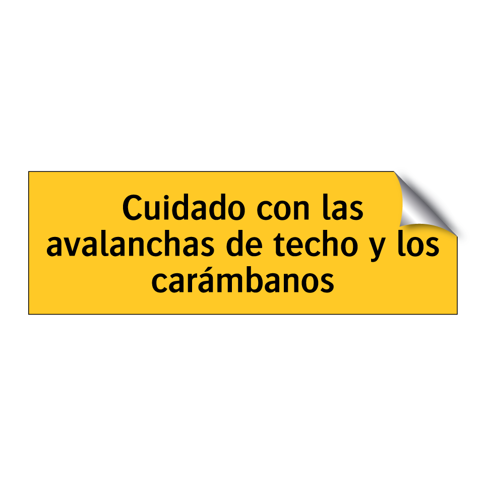 Cuidado con las avalanchas de techo y los carámbanos