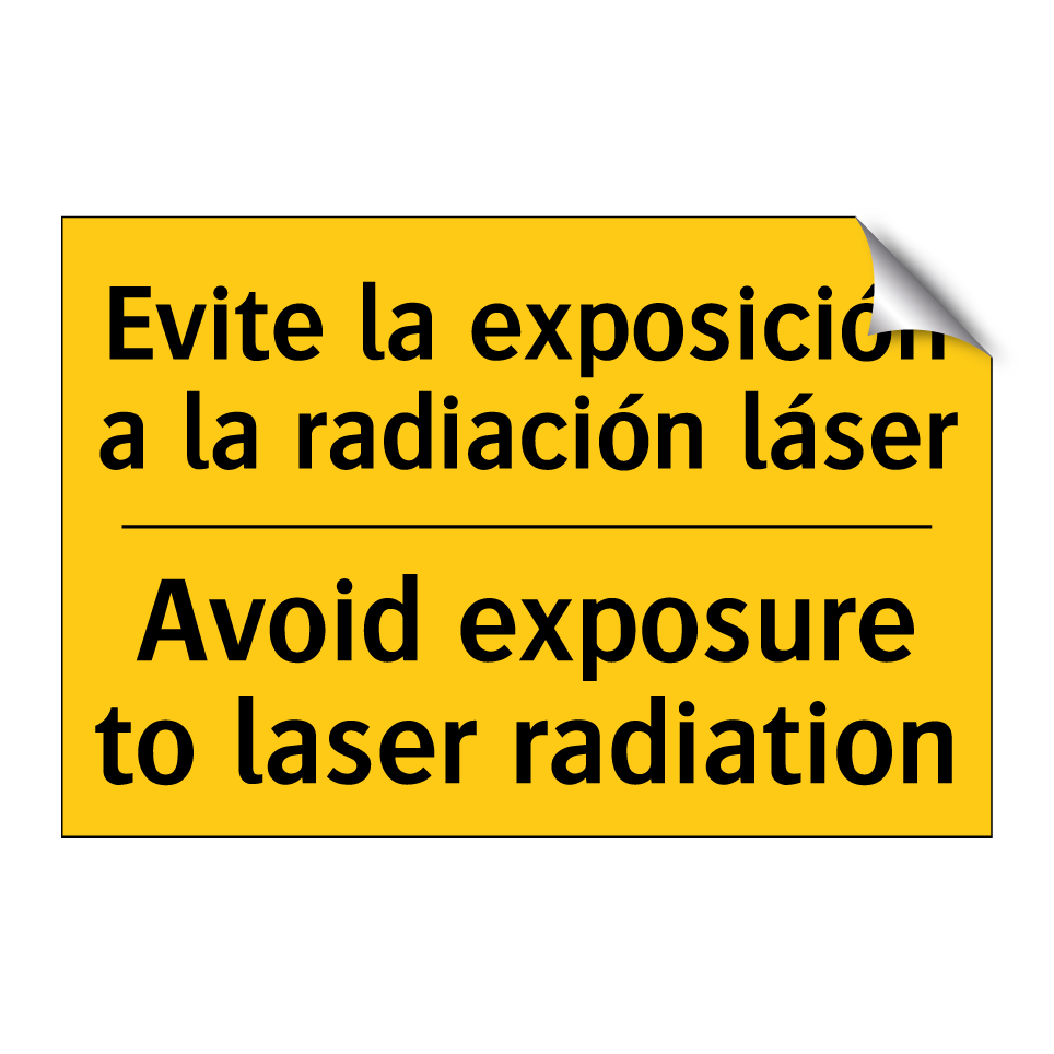 Evite la exposición a la radiación láser - Avoid exposure to laser radiation