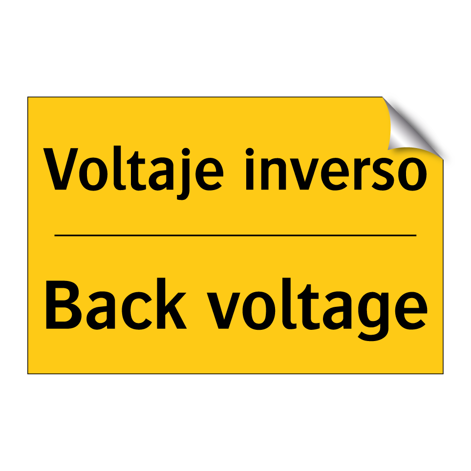 Voltaje inverso - Back voltage