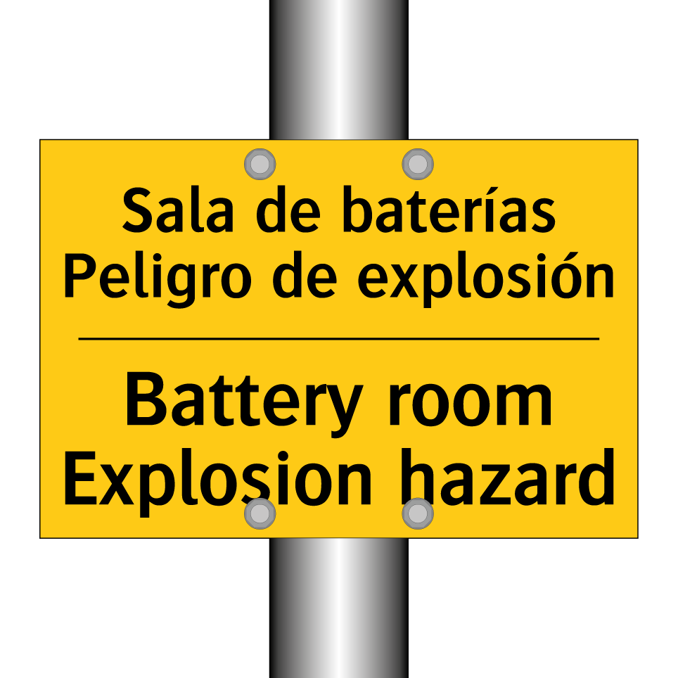 Sala de baterías Peligro de explosión - Battery room Explosion hazard