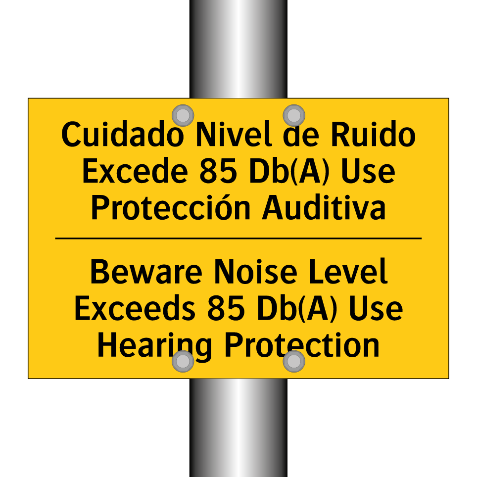 Cuidado Nivel de Ruido Excede 85 Db(A) Use Protección Auditiva - Beware Noise Level Exceeds 85 Db(A) Use Hearing Protection