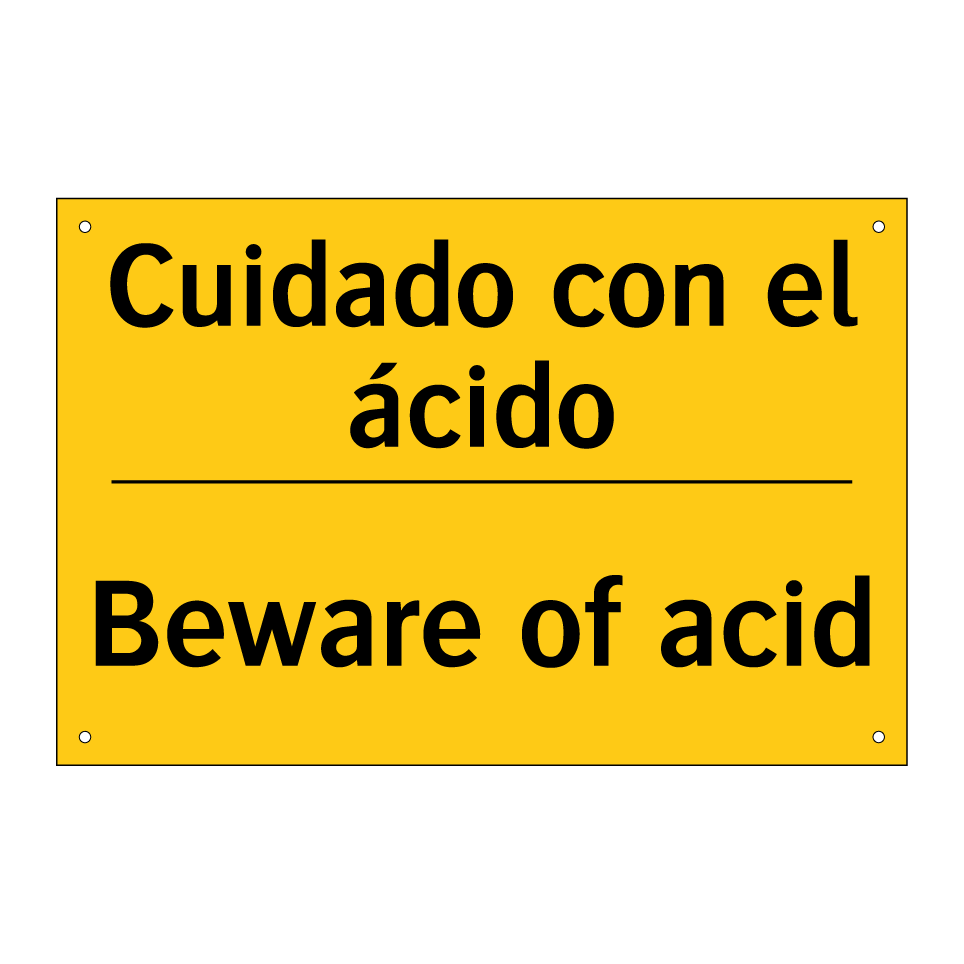 Cuidado con el ácido - Beware of acid