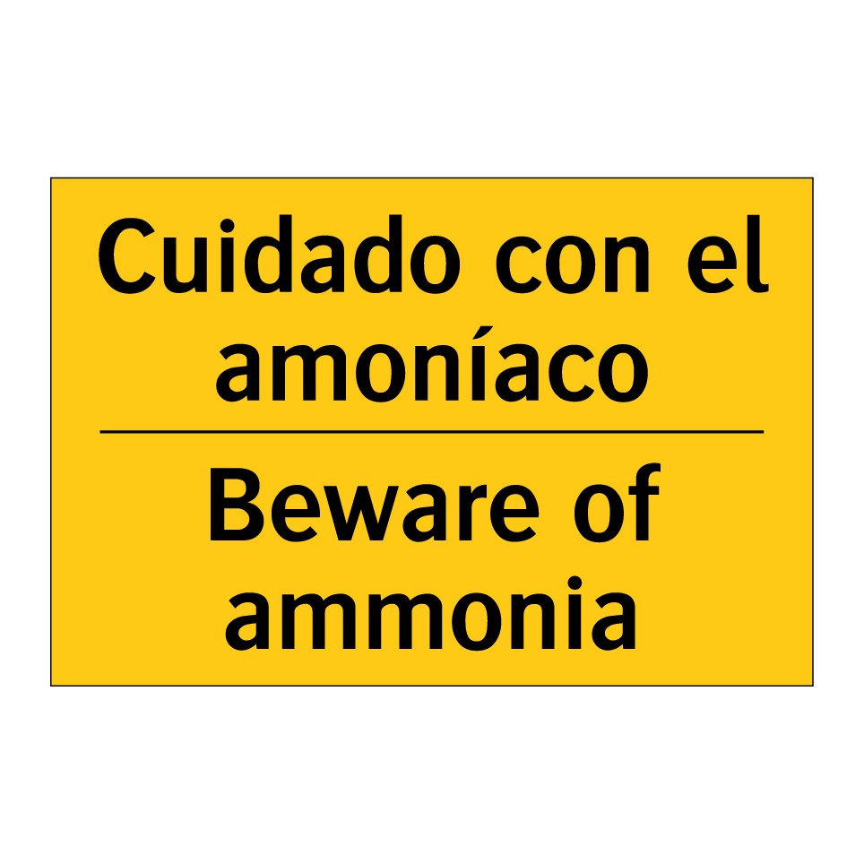 Cuidado con el amoníaco - Beware of ammonia