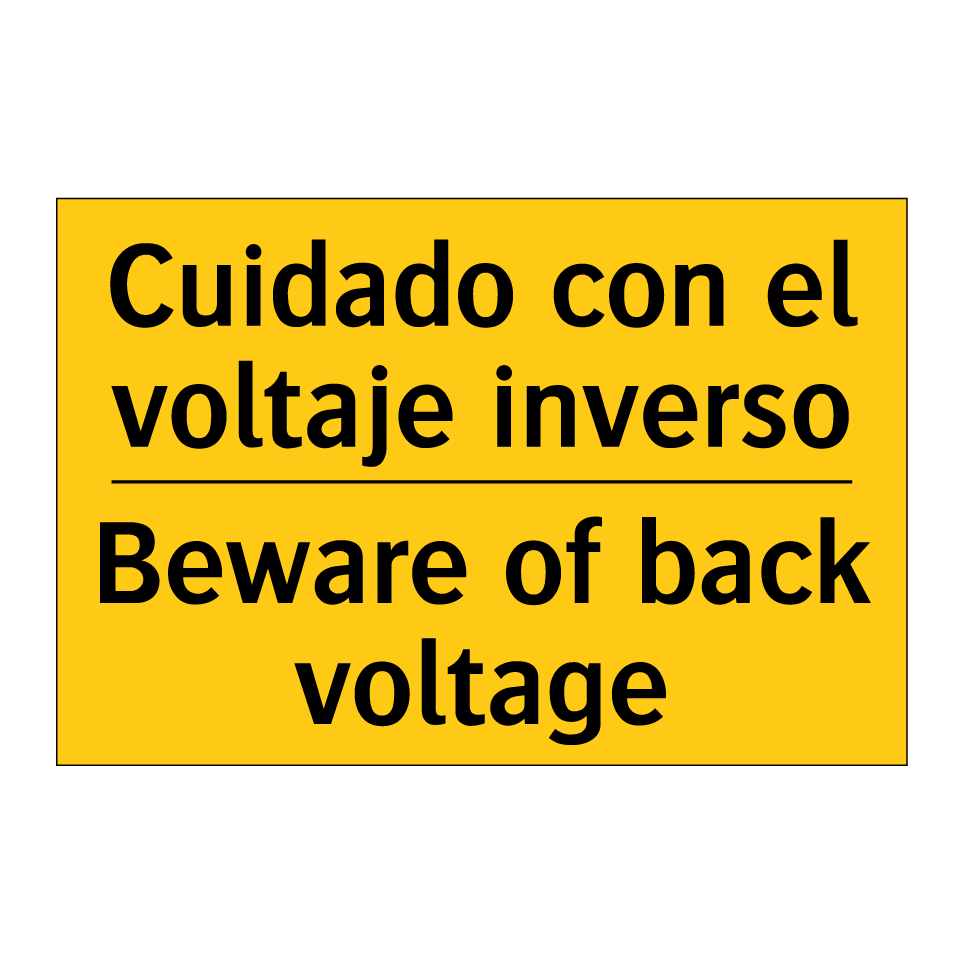 Cuidado con el voltaje inverso - Beware of back voltage