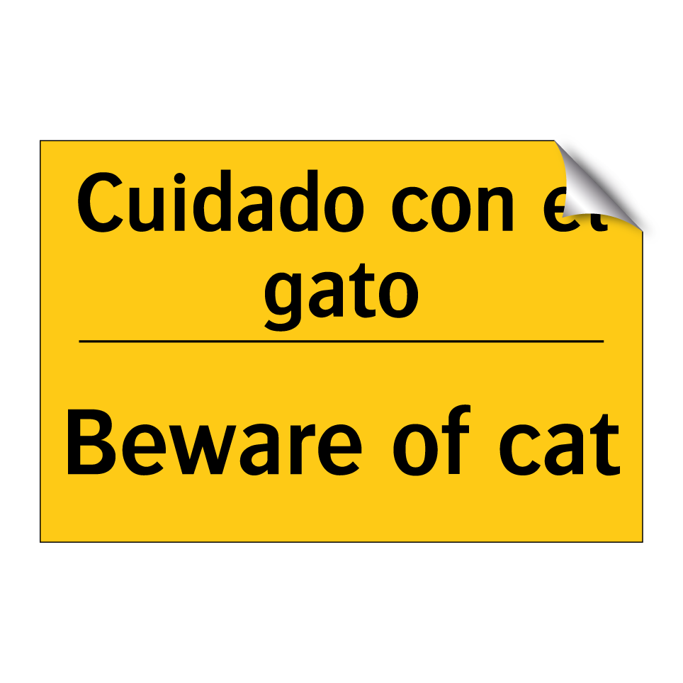 Cuidado con el gato - Beware of cat