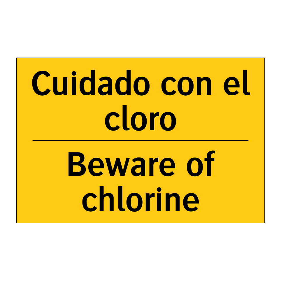 Cuidado con el cloro - Beware of chlorine