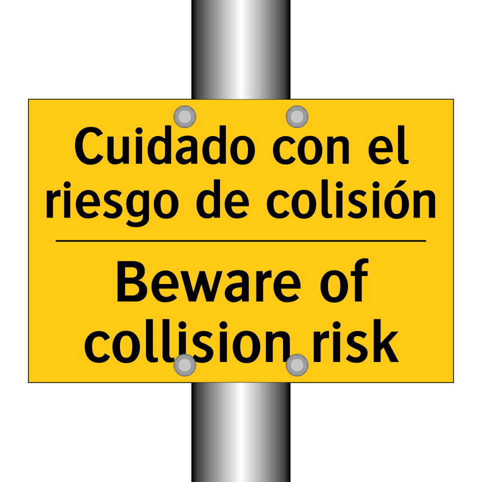 Cuidado con el riesgo de colisión - Beware of collision risk