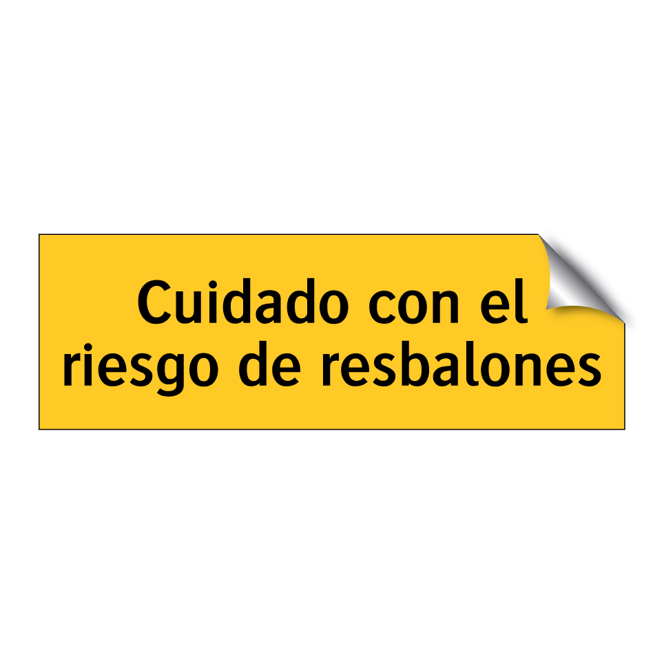Cuidado con el riesgo de resbalones