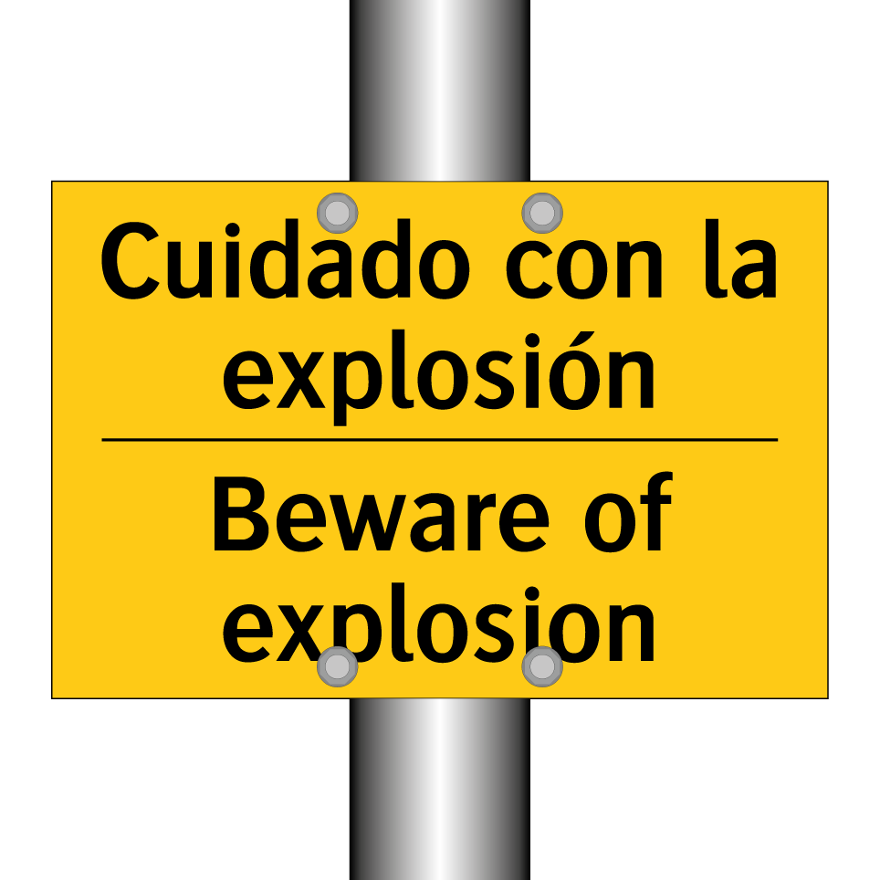 Cuidado con la explosión - Beware of explosion