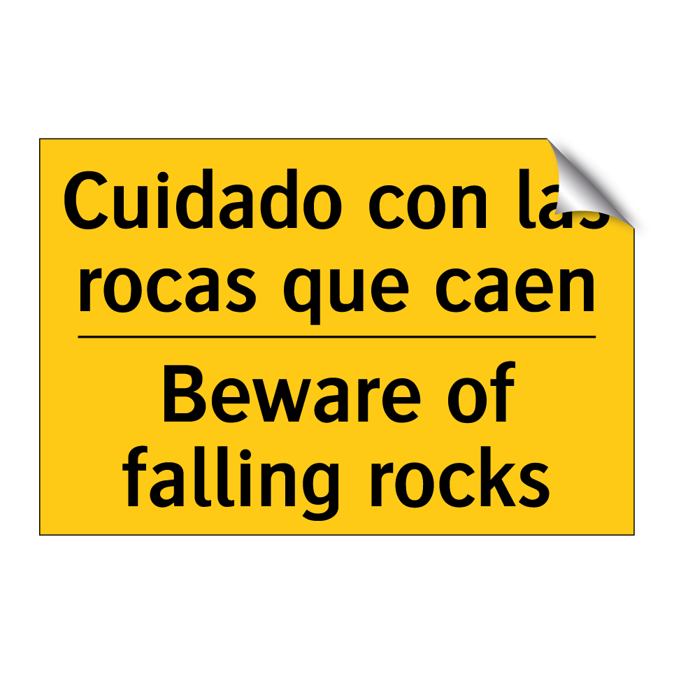 Cuidado con las rocas que caen - Beware of falling rocks