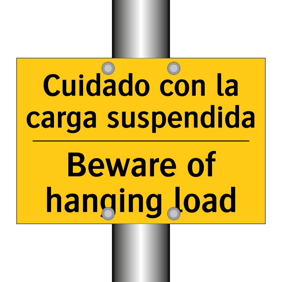 Cuidado con la carga suspendida - Beware of hanging load