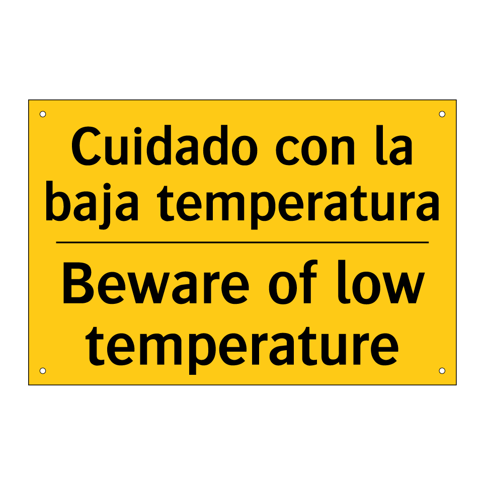 Cuidado con la baja temperatura - Beware of low temperature