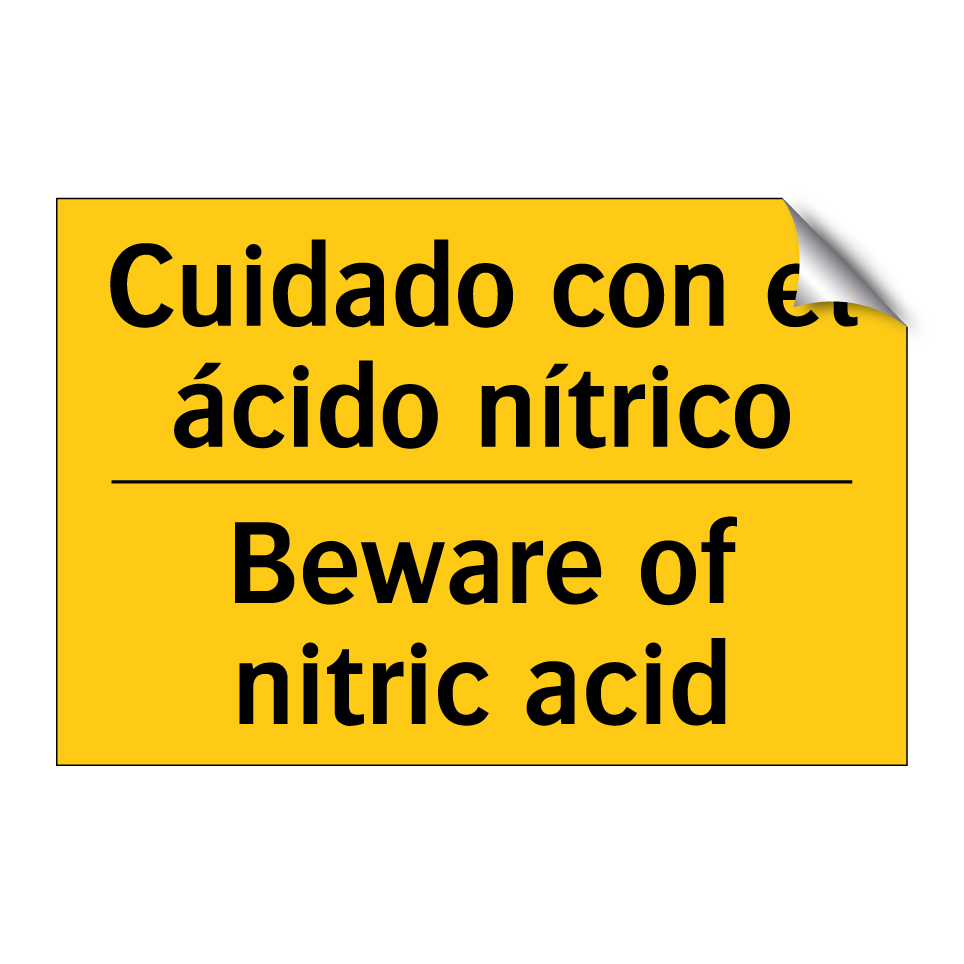 Cuidado con el ácido nítrico - Beware of nitric acid