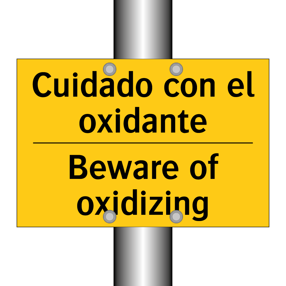 Cuidado con el oxidante - Beware of oxidizing