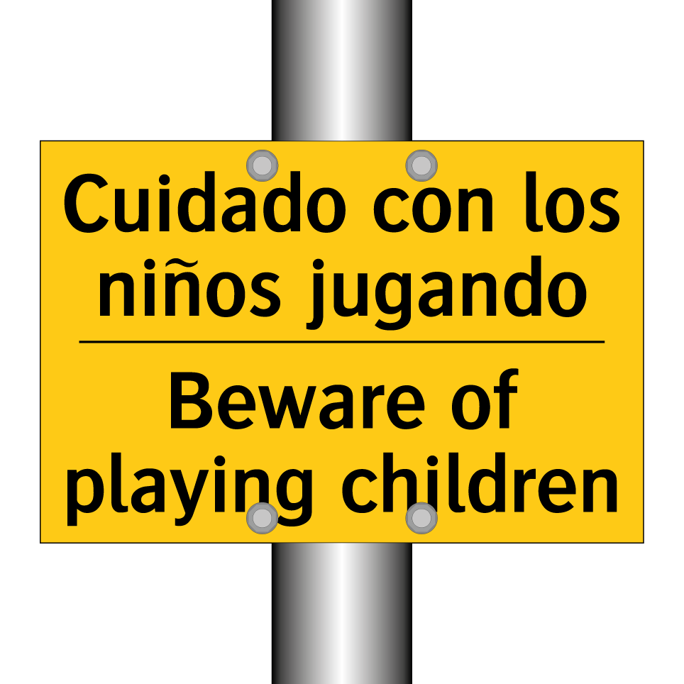 Cuidado con los niños jugando - Beware of playing children