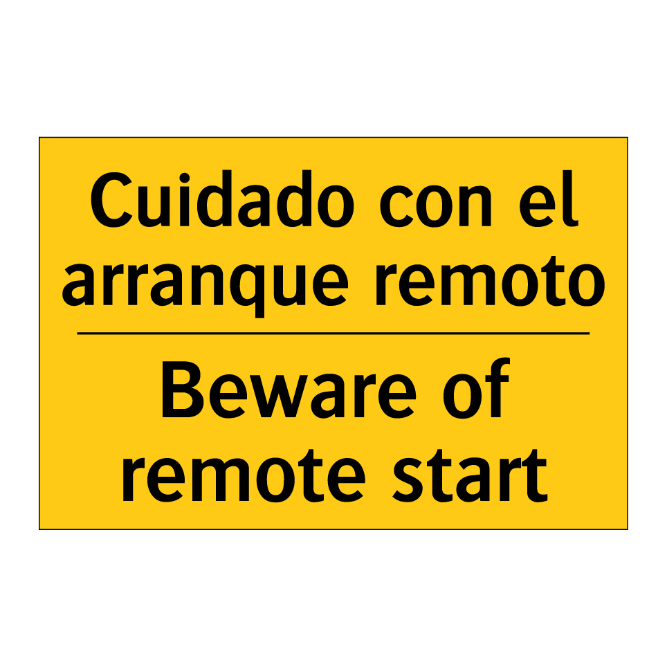 Cuidado con el arranque remoto - Beware of remote start