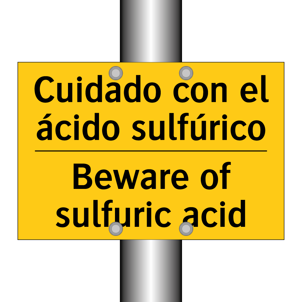 Cuidado con el ácido sulfúrico - Beware of sulfuric acid