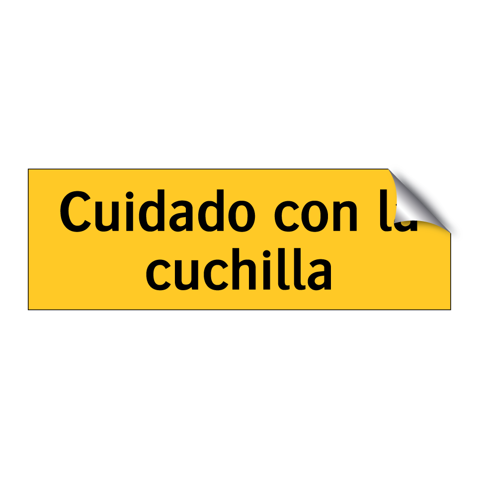 Cuidado con la cuchilla