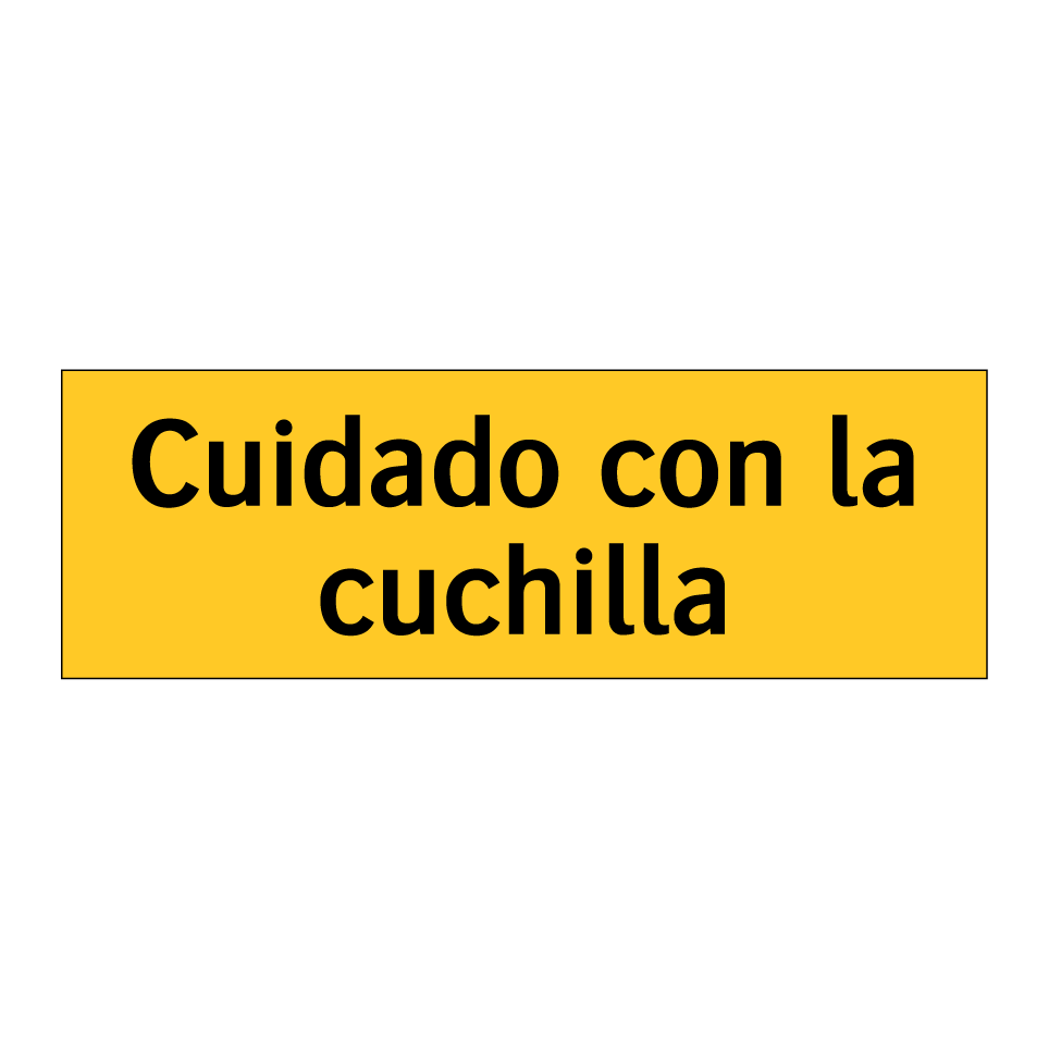 Cuidado con la cuchilla