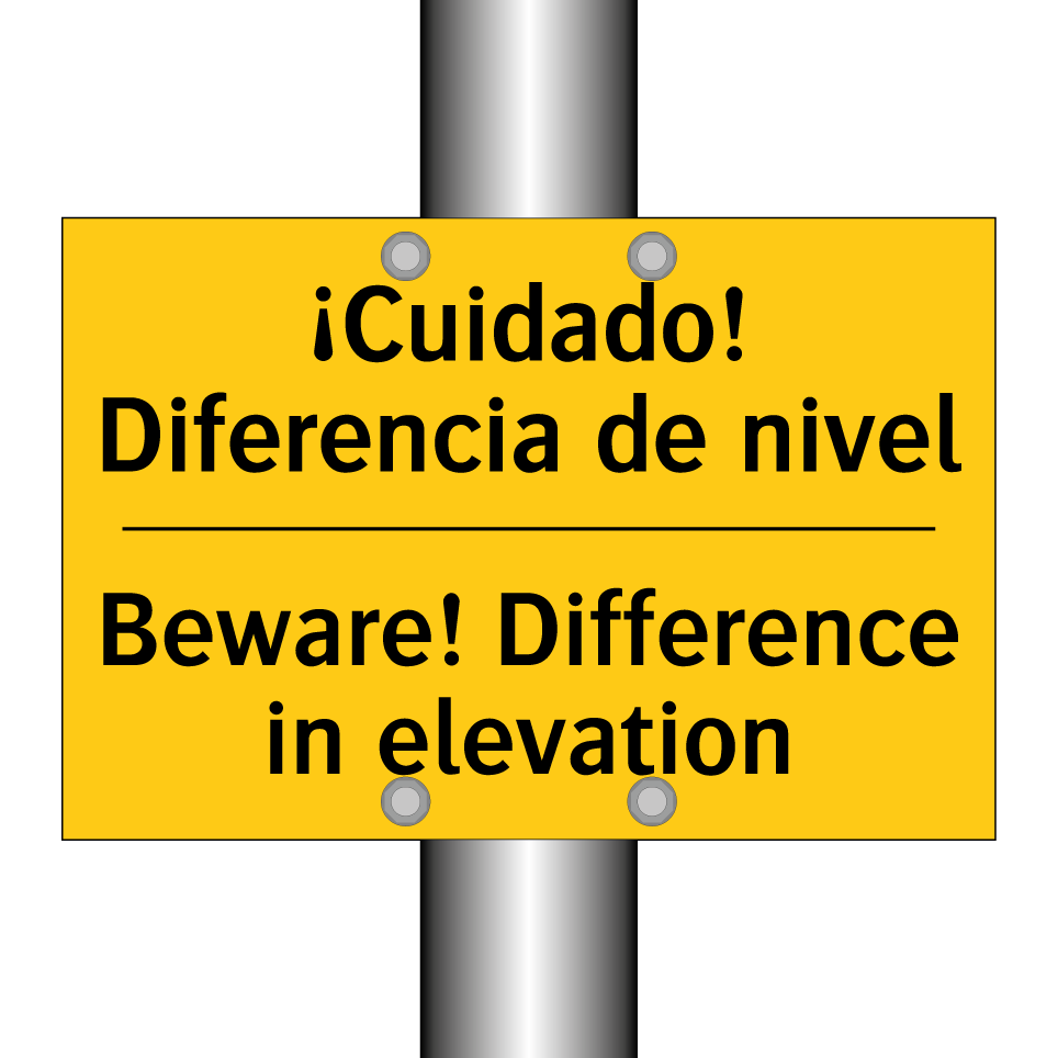 ¡Cuidado! Diferencia de nivel - Beware! Difference in elevation