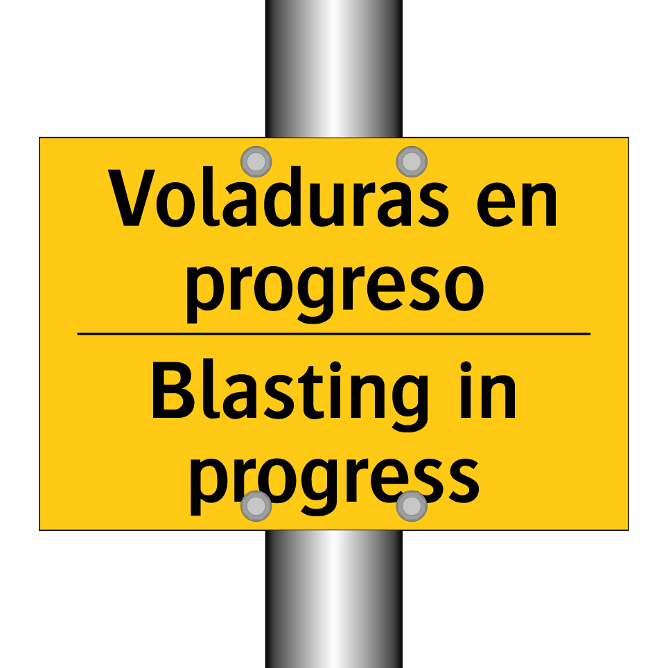 Voladuras en progreso - Blasting in progress
