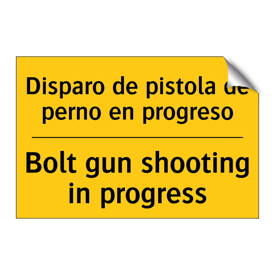 Disparo de pistola de perno en progreso - Bolt gun shooting in progress