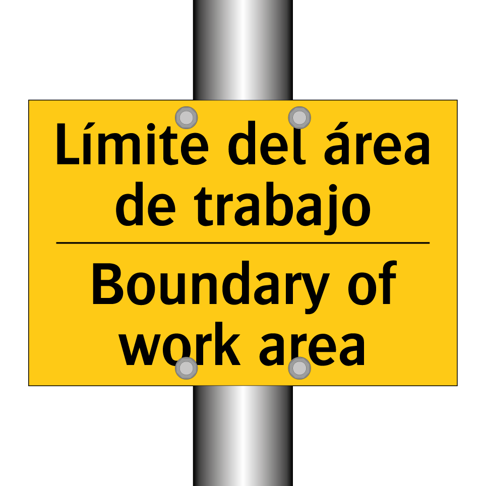 Límite del área de trabajo - Boundary of work area