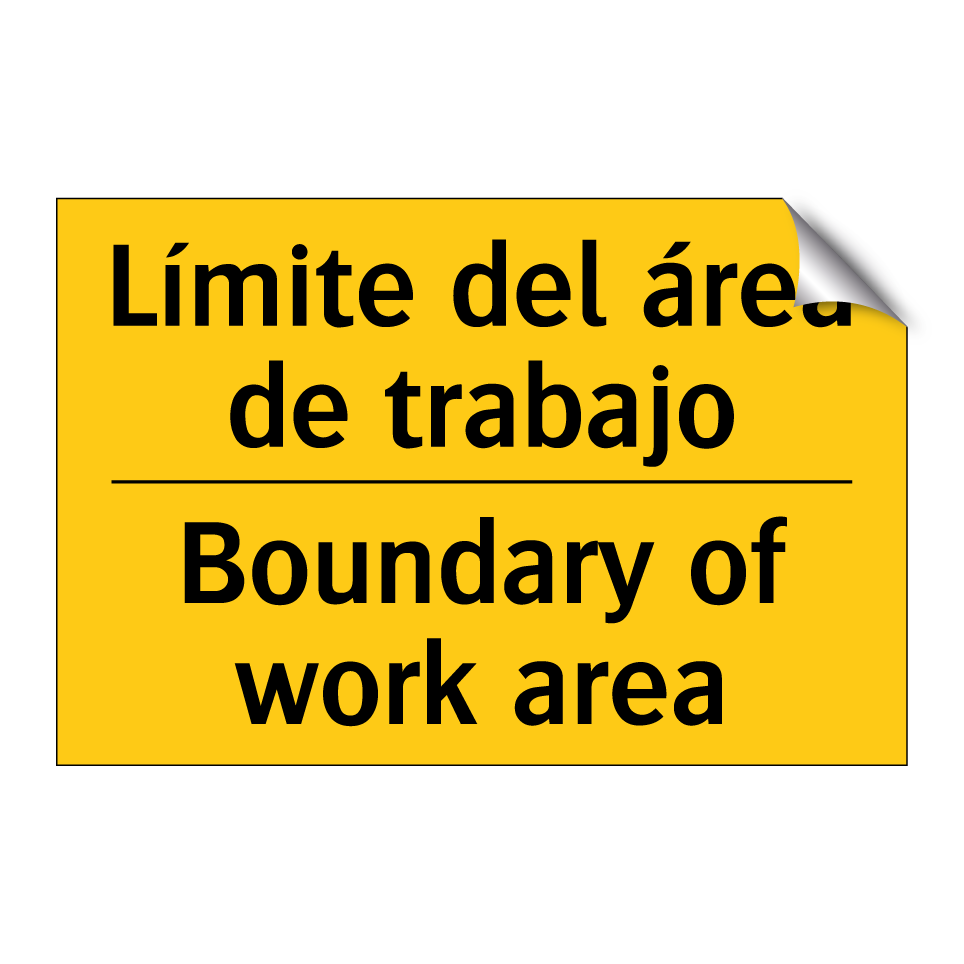 Límite del área de trabajo - Boundary of work area