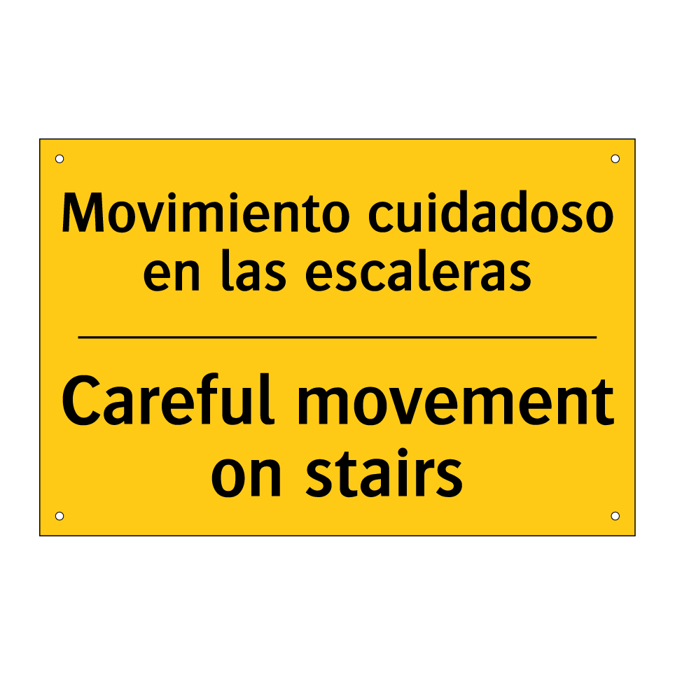 Movimiento cuidadoso en las escaleras - Careful movement on stairs