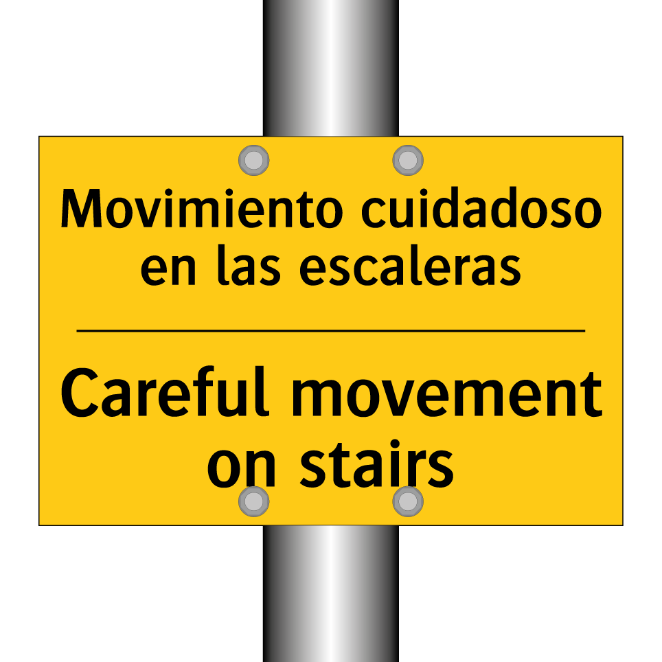 Movimiento cuidadoso en las escaleras - Careful movement on stairs