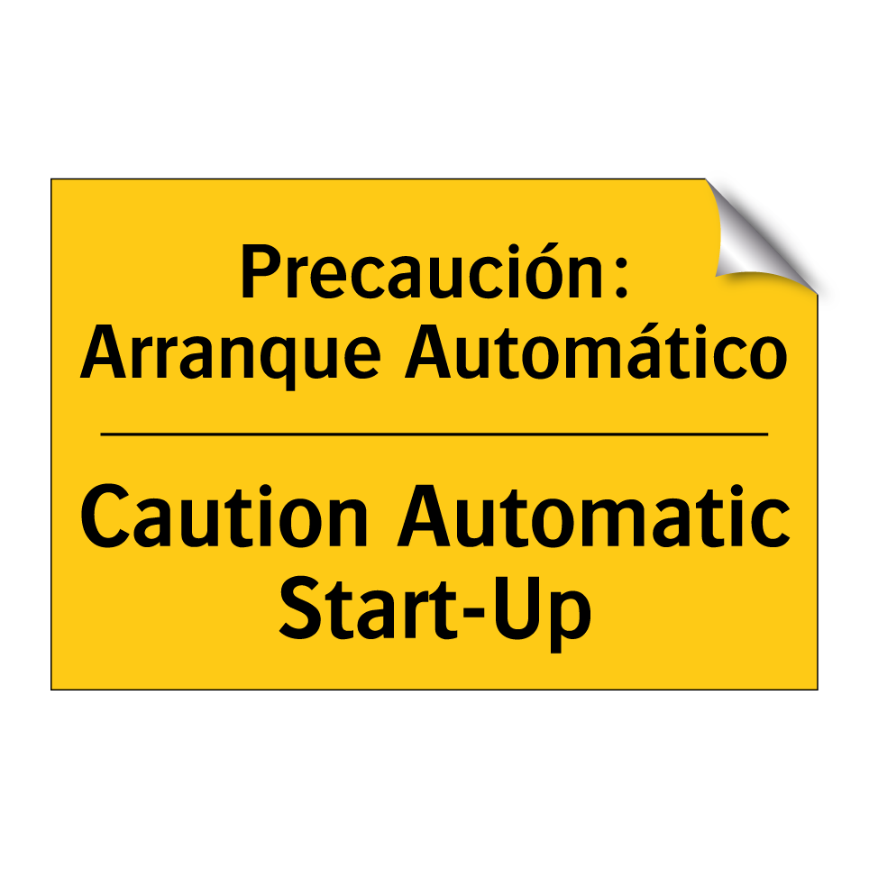 Precaución: Arranque Automático - Caution Automatic Start-Up