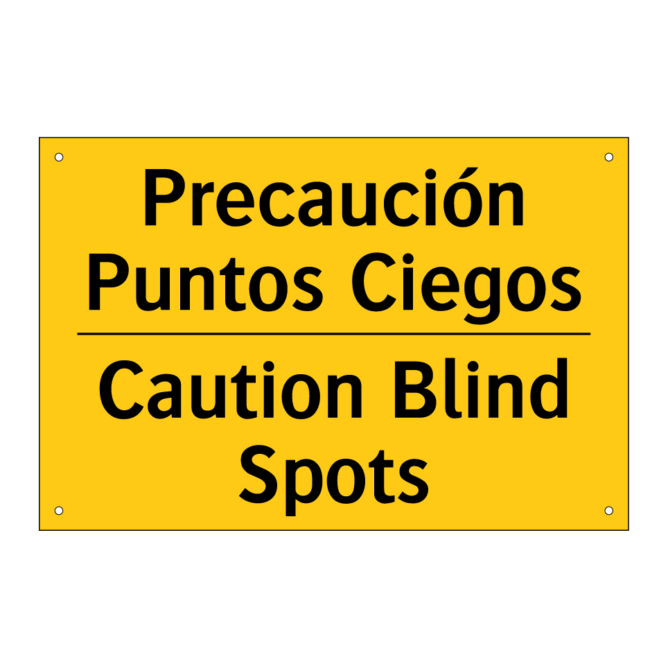 Precaución Puntos Ciegos - Caution Blind Spots