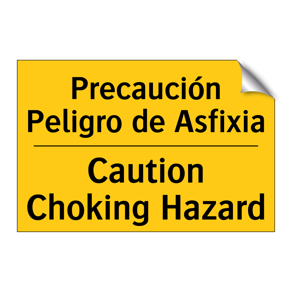 Precaución Peligro de Asfixia - Caution Choking Hazard
