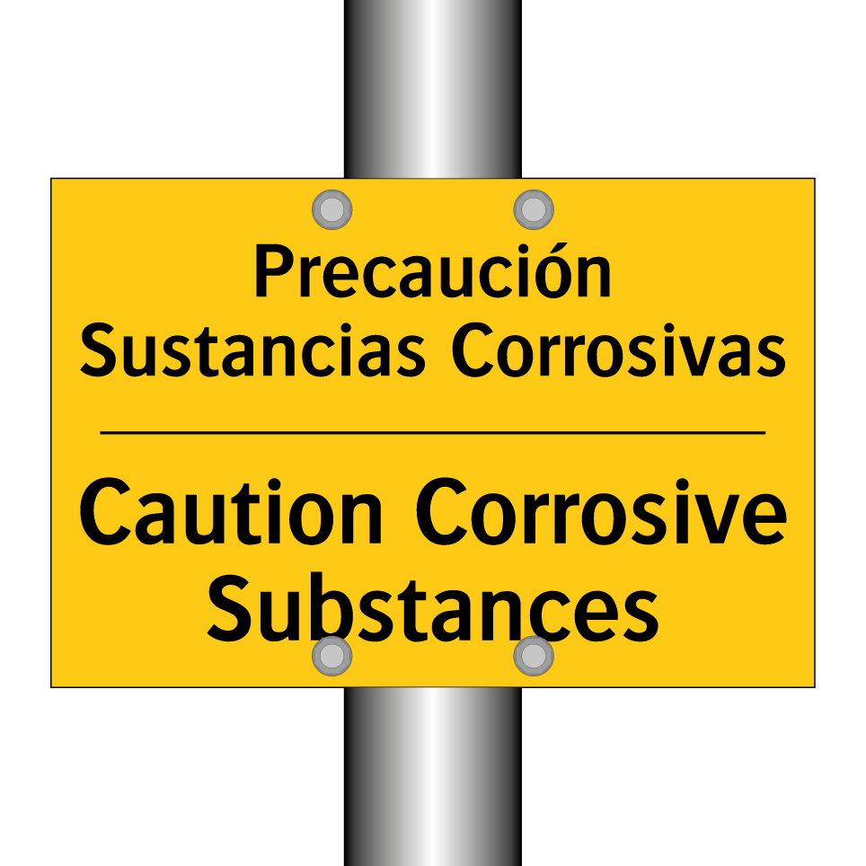 Precaución Sustancias Corrosivas - Caution Corrosive Substances