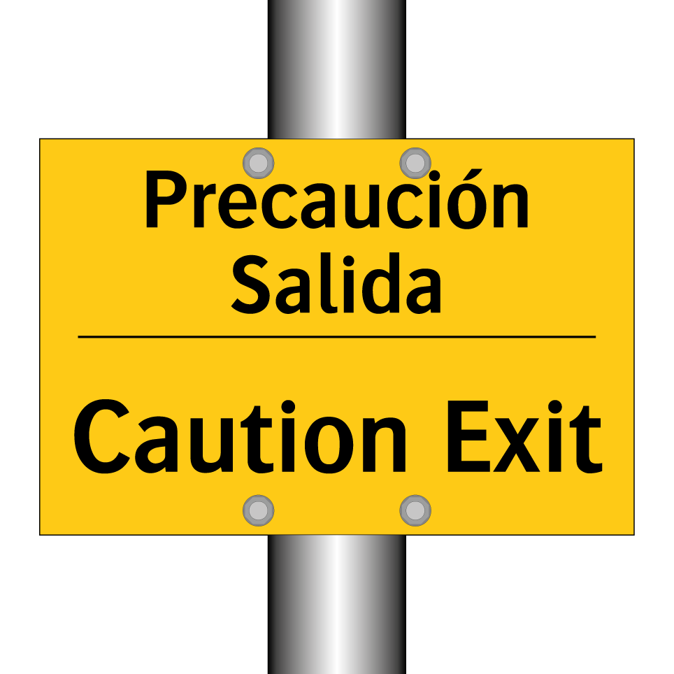 Precaución Salida - Caution Exit
