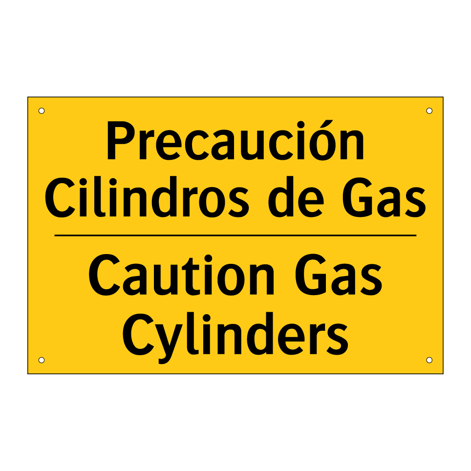 Precaución Cilindros de Gas - Caution Gas Cylinders