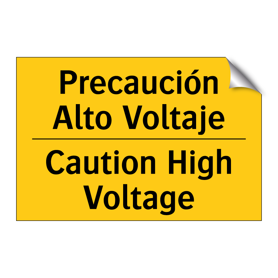 Precaución Alto Voltaje - Caution High Voltage