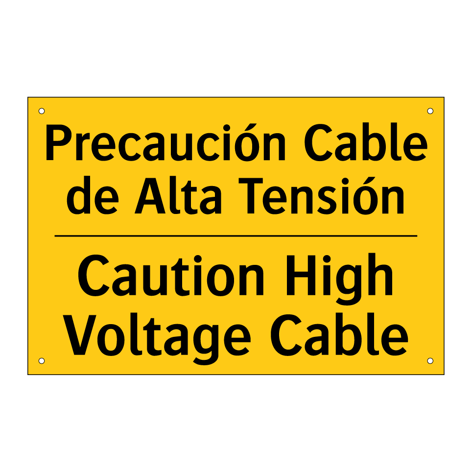 Precaución Cable de Alta Tensión - Caution High Voltage Cable