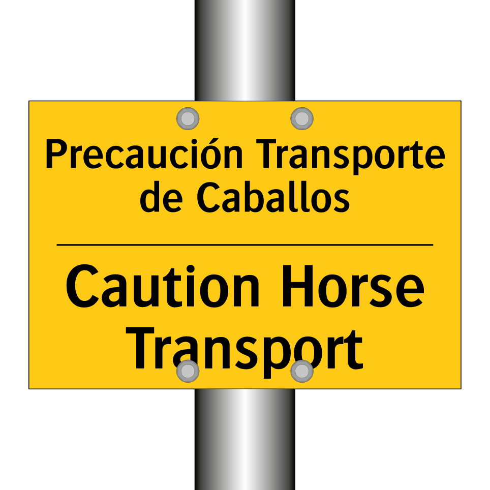 Precaución Transporte de Caballos - Caution Horse Transport